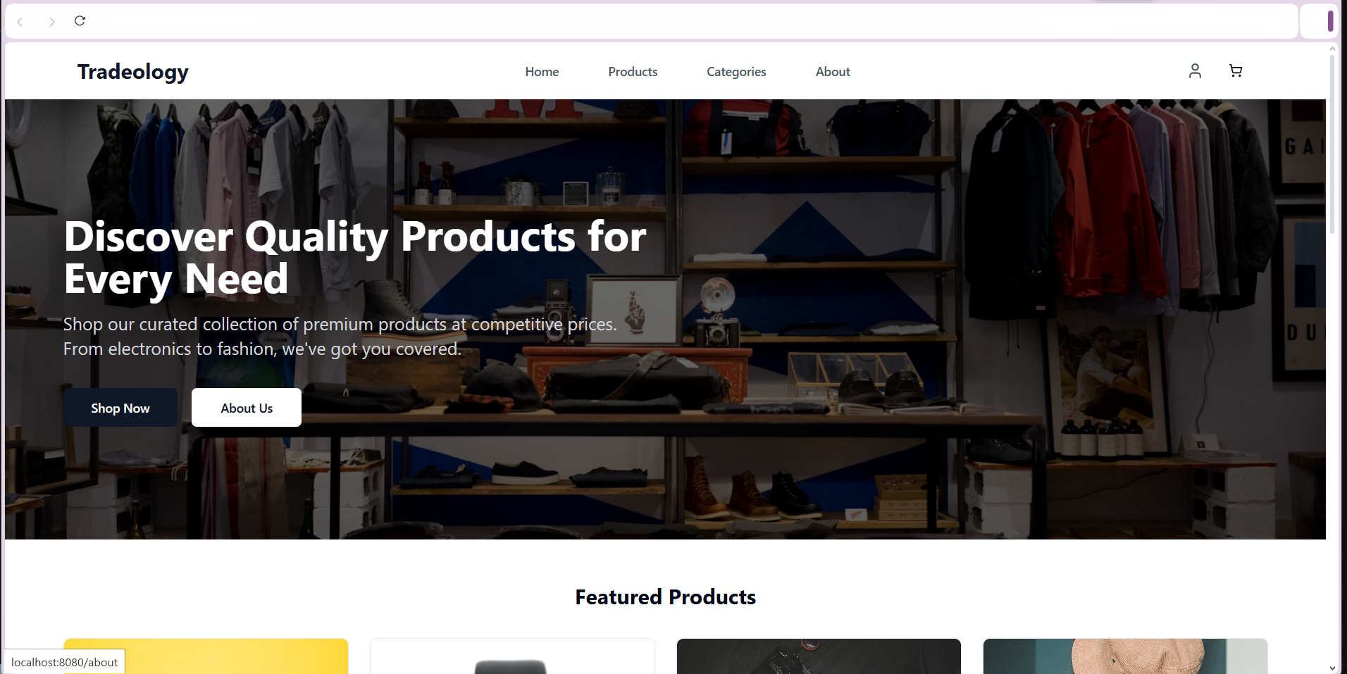 Tradeology E-commerce Platform